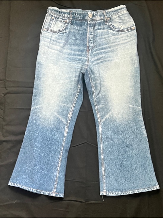Dear Scarlett Denim - Dear Scarlett Zenim Bootcut Pull On Faux Denim Pants Blue Large